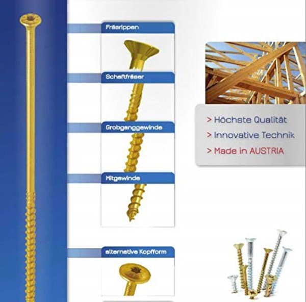 Medsraigčiai plačia galvute 8x320/100 T40 GPR