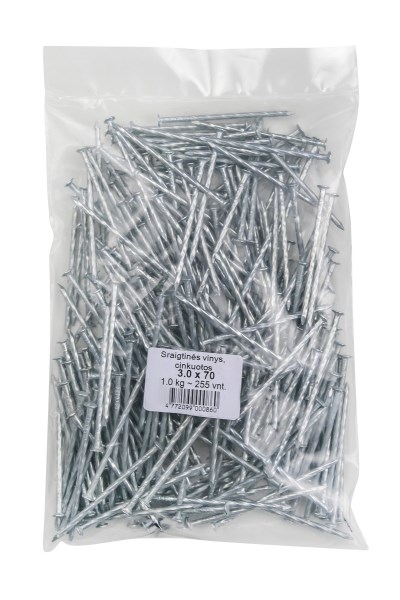 Vinys cinkuotos sraigtinės 2,5x60 mm 0,2 kg