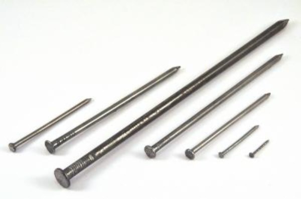 Vinys statybinės 2,5x50 mm necinkuotos