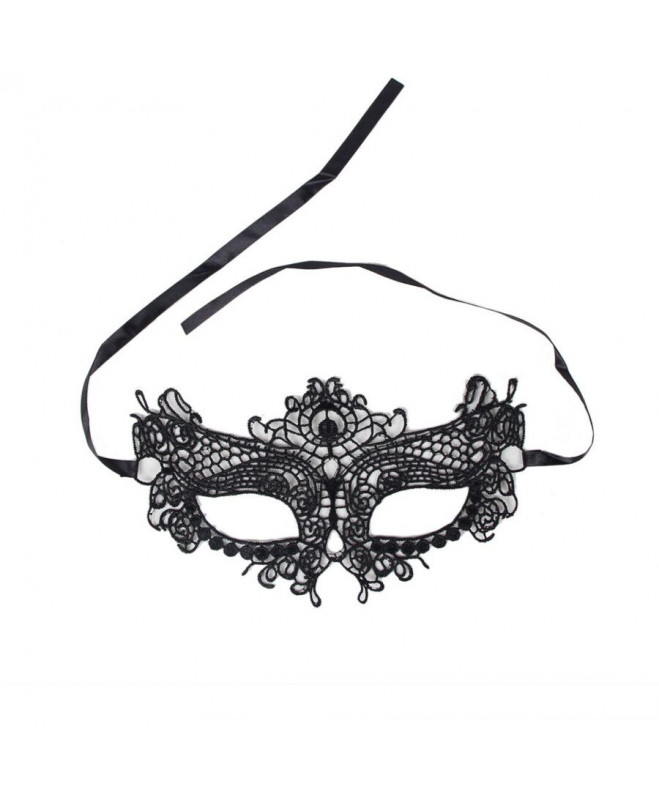 QUEEN LINGERIE BLACK LACE MASK ONE SIZE