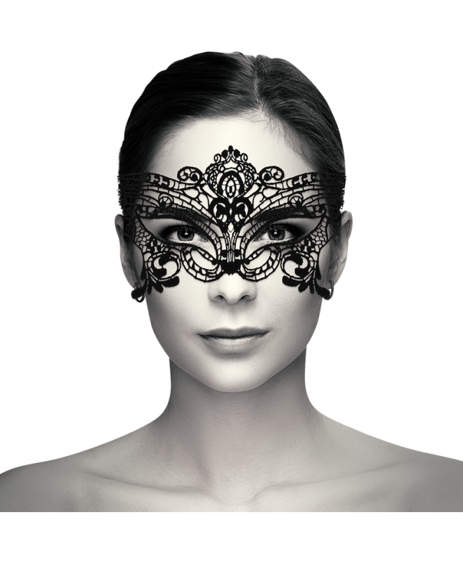 COQUETTE CHIC DESIRE WIDE BLACK LACE MASK