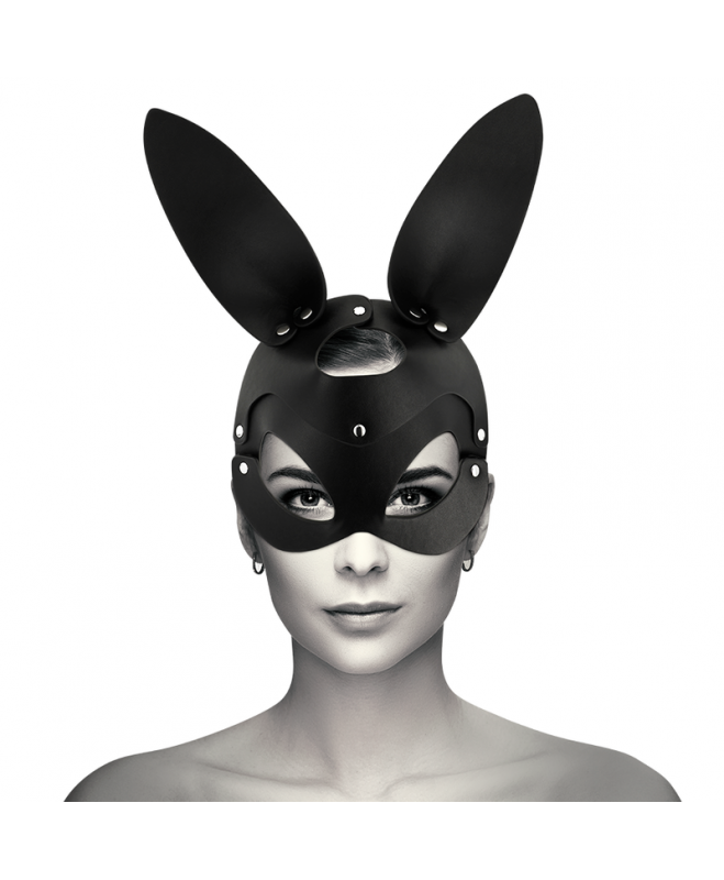 COQUETTE CHIC DESIRE VEGAN LEATHER MASK WITH RABBIT EARS