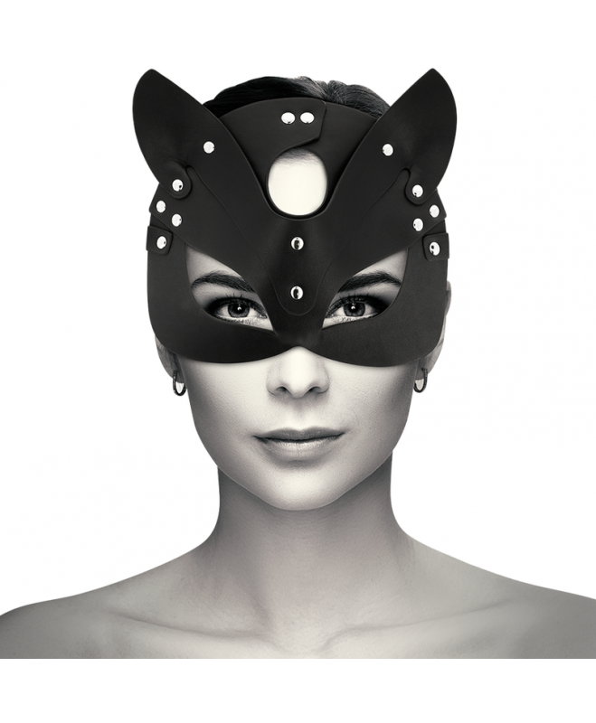 COQUETTE CHIC DESIRE VEGAN LEATHER MASK WITH CAT EARS