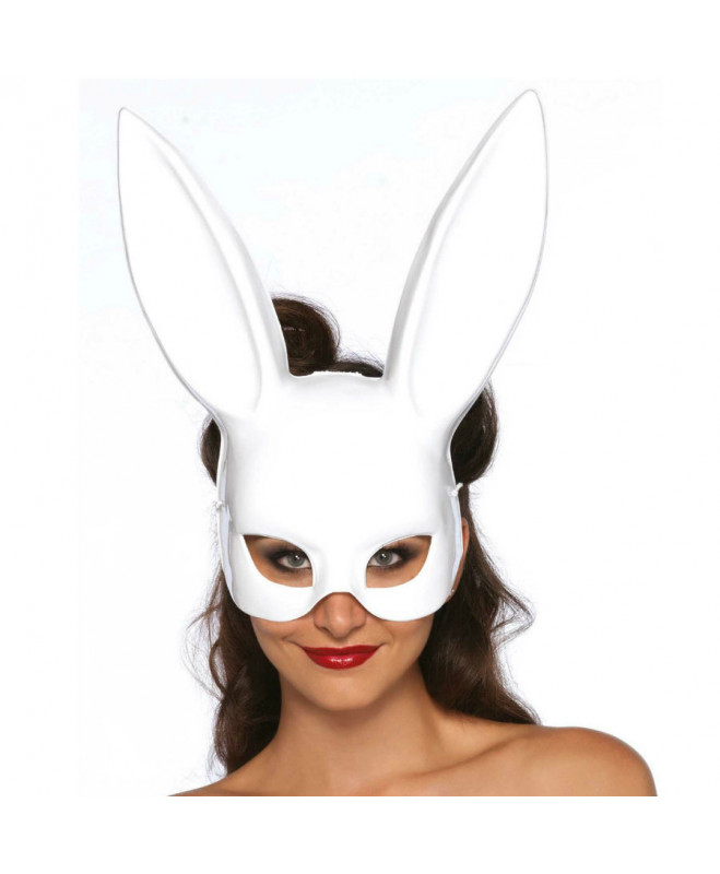 LEG AVENUE MASQUERADE RABBIT MASK WHITE