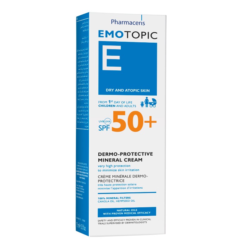 PHARMACERIS Emotopic Dermo Protect SPF50+ kremas 75 ml