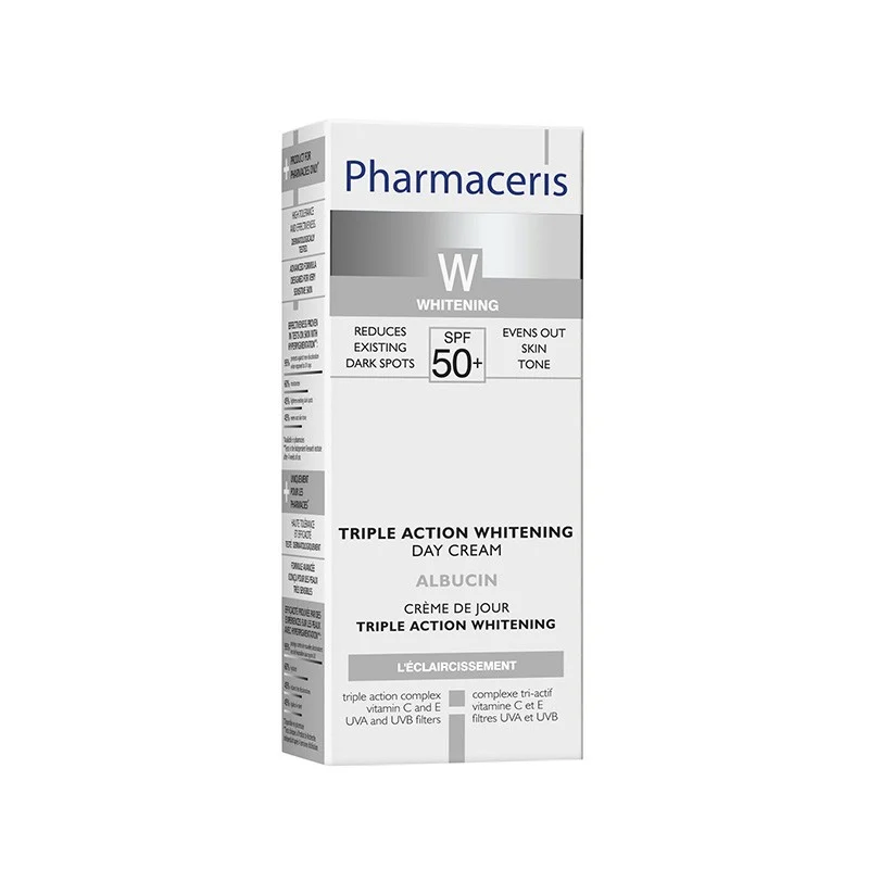 PHARMACERIS W Albucin SPF50+ dieninis kremas 30 ml