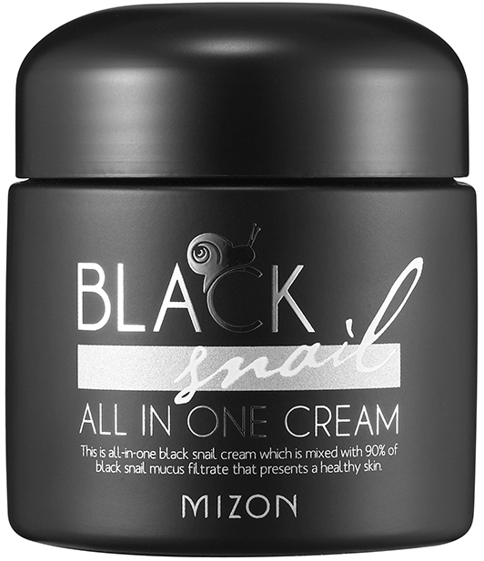 Daugiafunkcinis veido kremas Mizon Black Snail All in One Cream MIZ000004404 su juodųjų sraigių ekstraktu, 75 ml