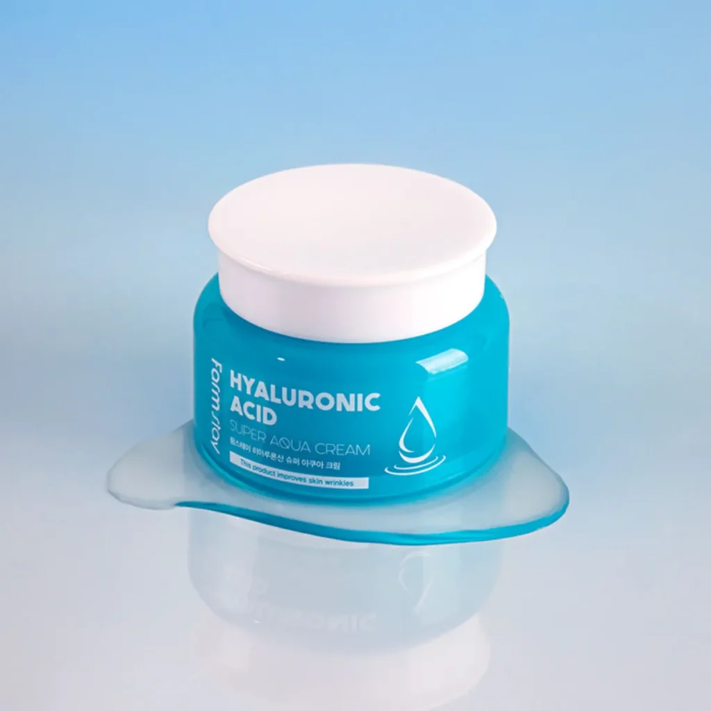 FarmStay Hyaluronic Acid Super Aqua Cream – drėkinantis lengvos tekstūros kremas