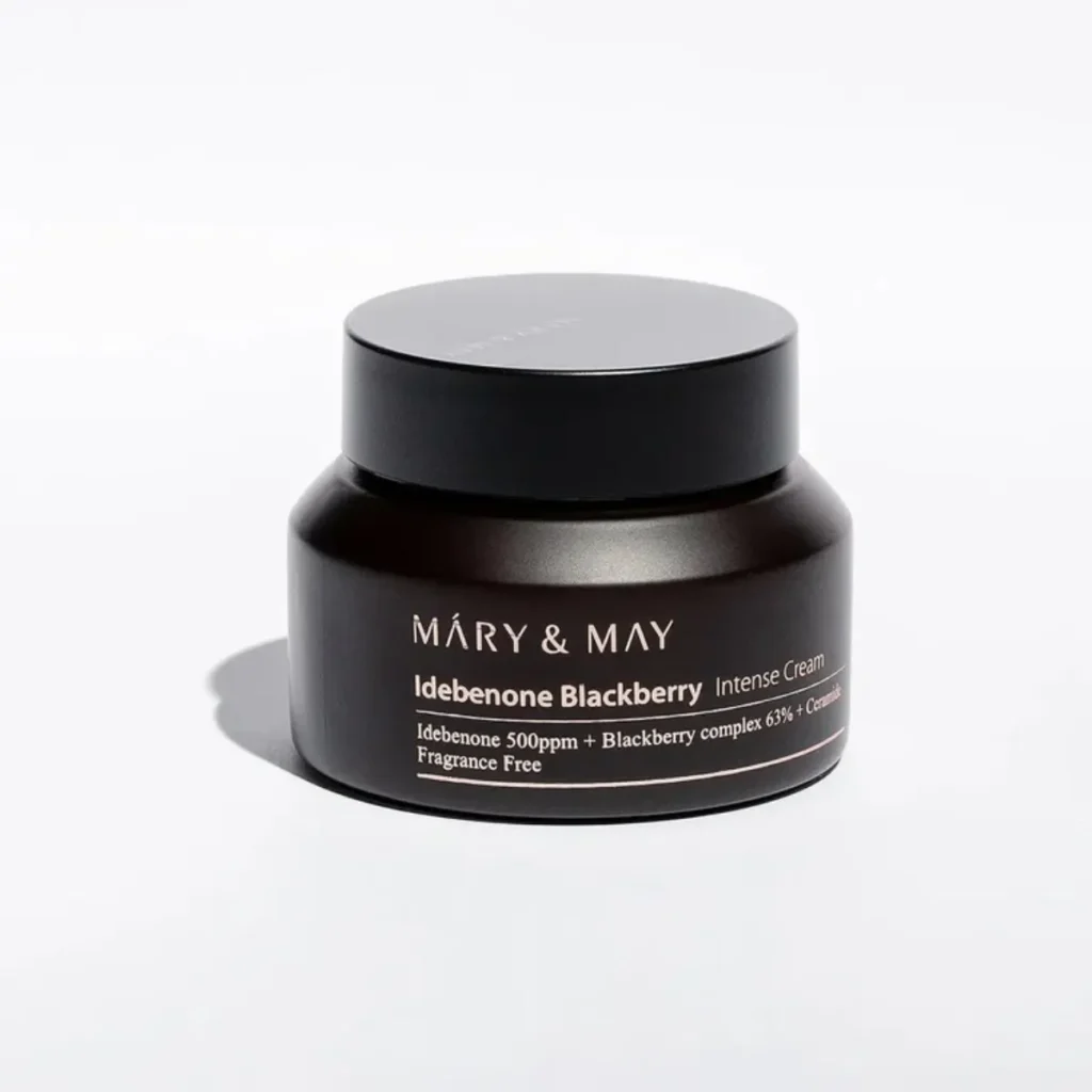 Mary&May Idebenone Blackberry Intense Cream – intensyvus veido kremas su juodųjų serbentų ekstraktu