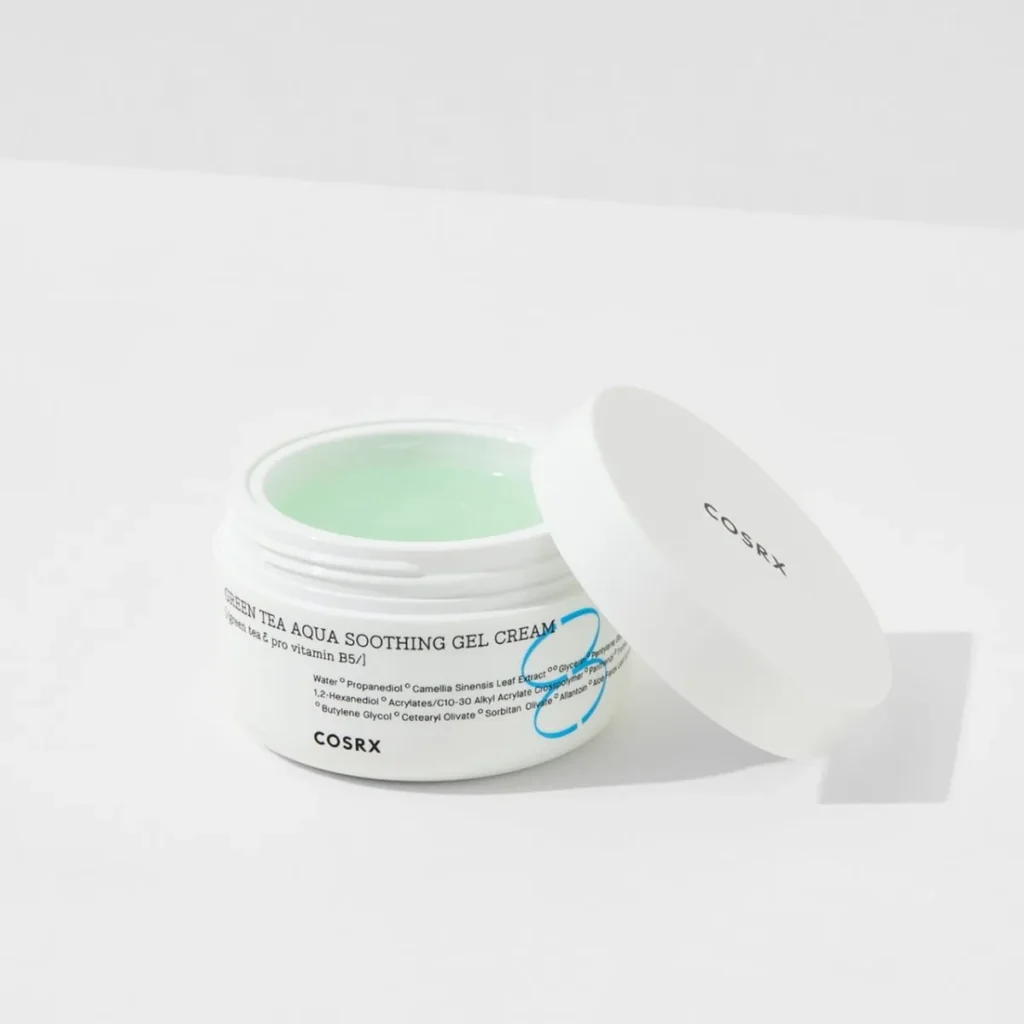 COSRX Hydrium Green Tea Aqua Soothing Gel Cream – drėkinantis gelis su žaliosios arbatos ekstraktu