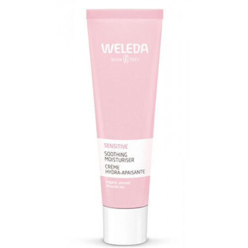 Weleda Sensitive Soothing Moisturiser Light Raminantis, drėkinantis veido kremas, 30ml