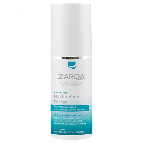 Zarqa Magnesium Pro-Age Night Cream Naktinis kremas brandžiai odai, 50ml