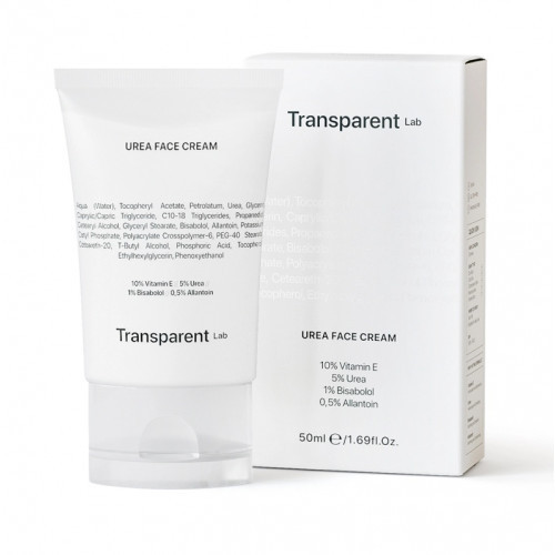 Transparent Lab Urea Face Cream Drėkinantis veido kremas su 5% šlapalo, 50ml