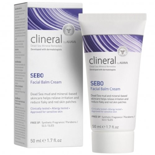 Ahava Clineral Sebo Facial Balm Cream Veido kremas jautriai odai, 50ml