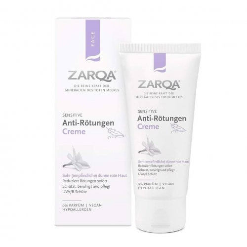 Zarqa Face Cream For Red Skin Veido kremas raustančiai odai, 50ml