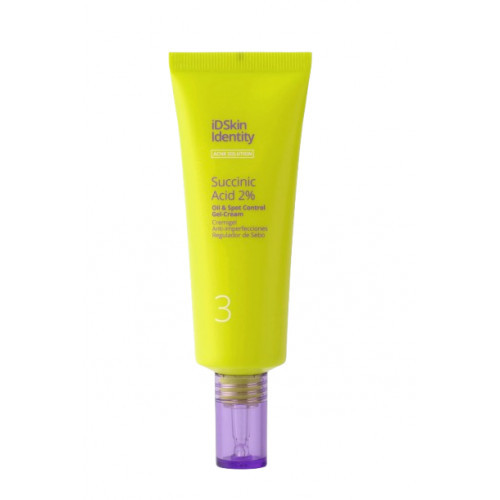 iD Skin Identity Acne Solution Gel Cream Succinic Acid Gelinis kremas su gintaro rūgštimi, 50ml
