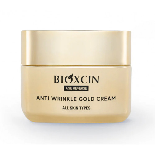 Bioxcin (Bioxsine) Age Reverse Gold Anti Wrinkle Cream Veido kremas su aukso dulkėmis, 50ml