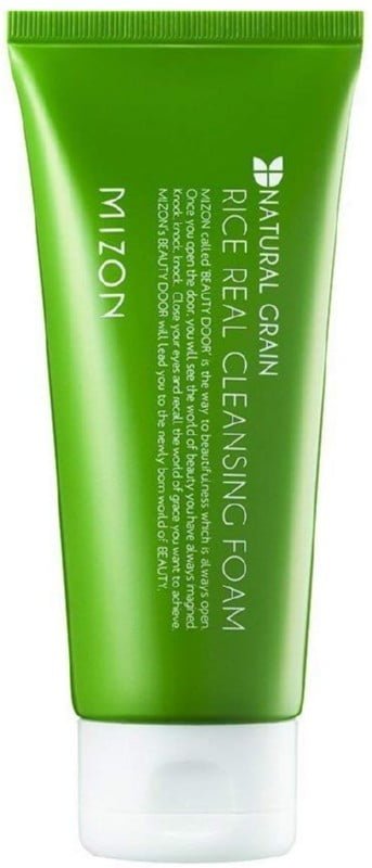 Valomosios putos veido odai Mizon Rice Real Cleansing Foam MIZ000002105, su ryžių sėlenų ekstraktu, 150 ml