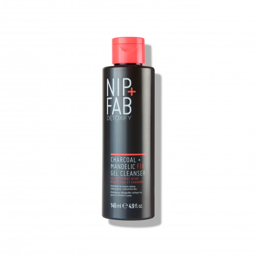 NIP + FAB Mandelic + Charcoal Fix Cleanser Giliai valantis veido prausiklis, 145ml