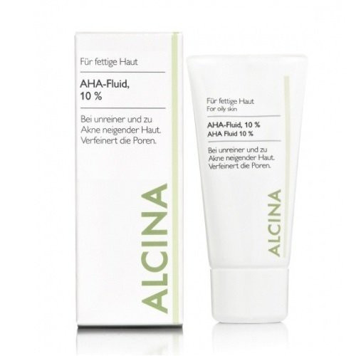 Alcina AHA Facial Fluid 10% Fluidas su AHA vaisinėmis rūgštimis, 50ml