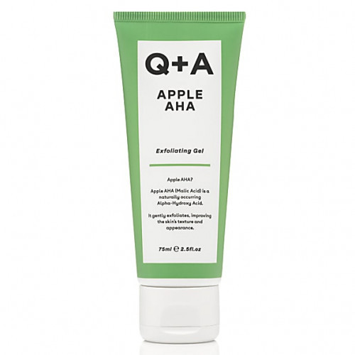 Q+A Apple AHA Exfoliating Gel Gelinis veido šveitiklis, 75ml