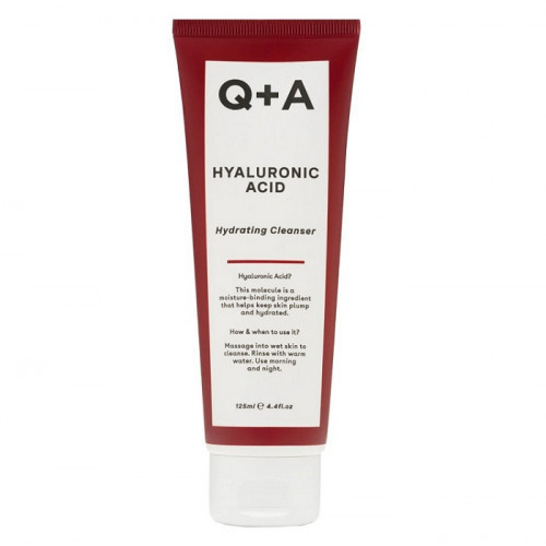 Q+A Hyaluronic Acid Hydrating Cleanser Drėkinamasis veido prausiklis, 125ml