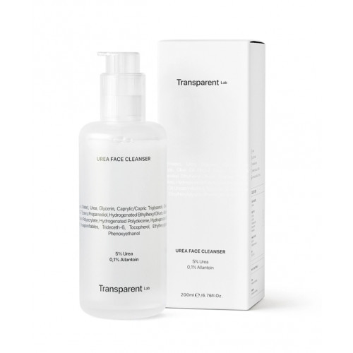 Transparent Lab Urea Face Cleanser Veido prausiklis su 5% šlapalo, 200ml