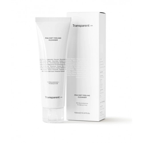 Transparent Lab PHA Soft Peeling Cleanser PHA švelnus pilingo prausiklis veidui, 150ml