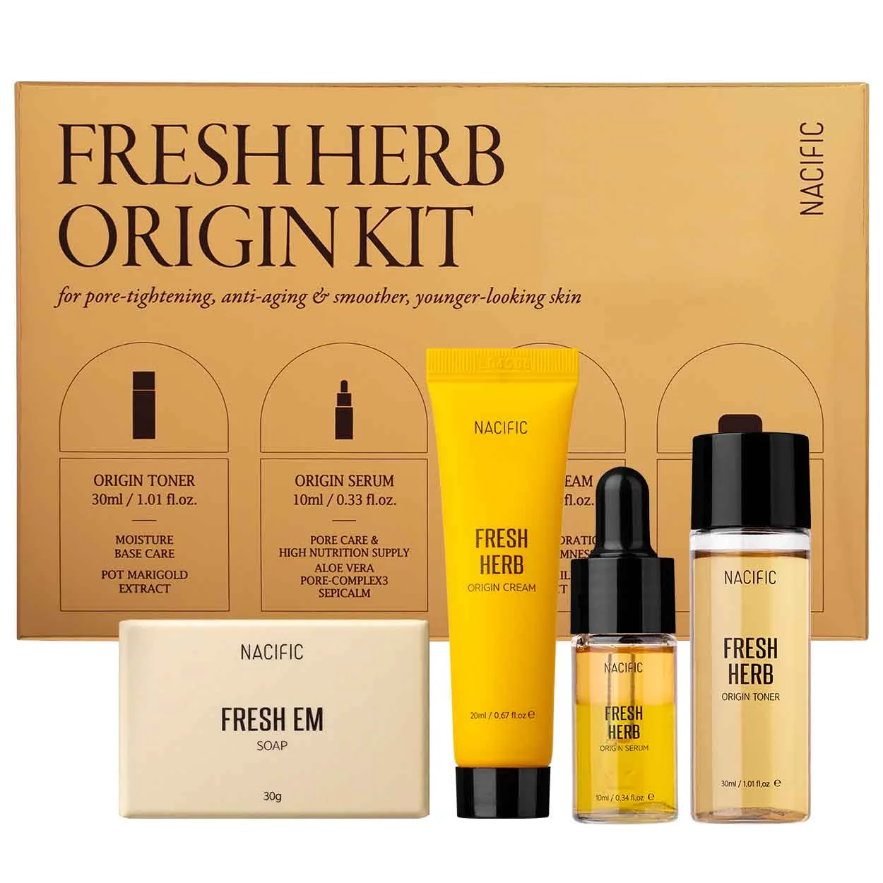 NACIFIC Fresh Herb Origin Kit, veido odos priežiūros produktų rinkinys