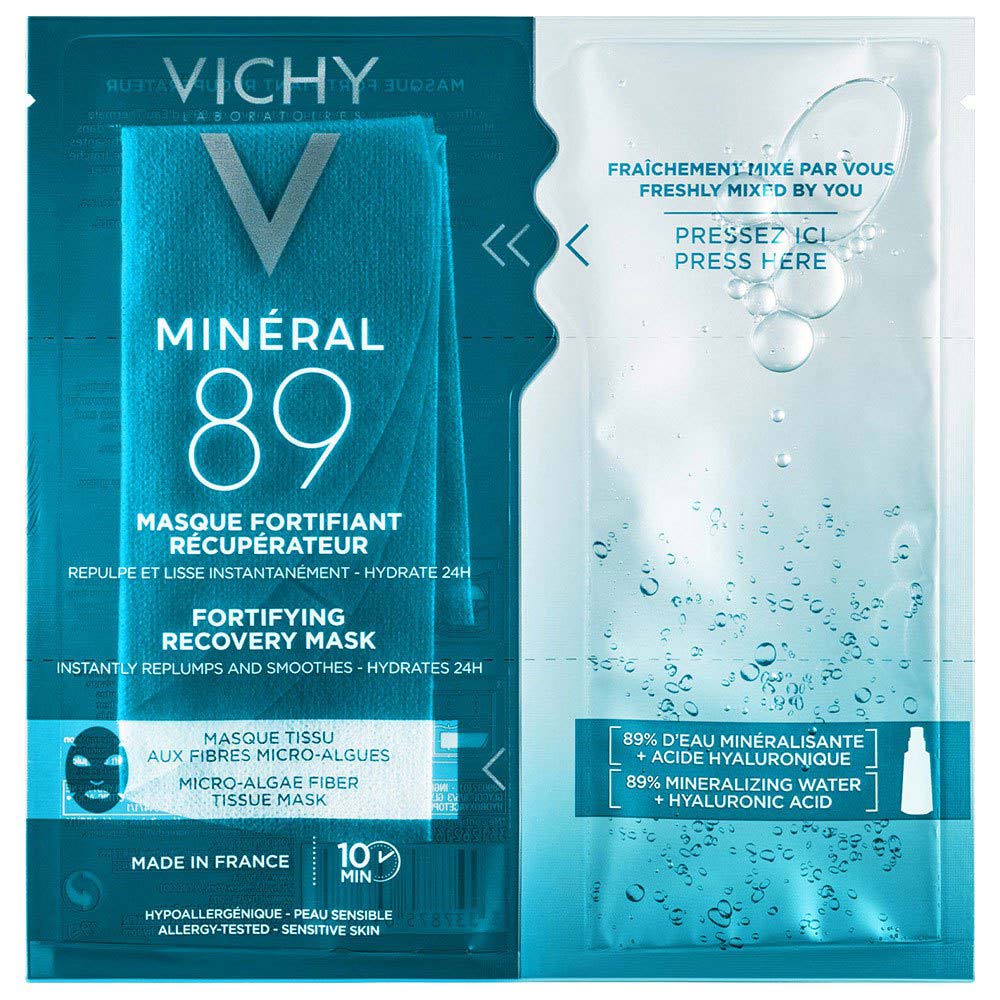 VICHY Mineral 89 Stangrinantis jauninantis kaukė-салфетка veidui