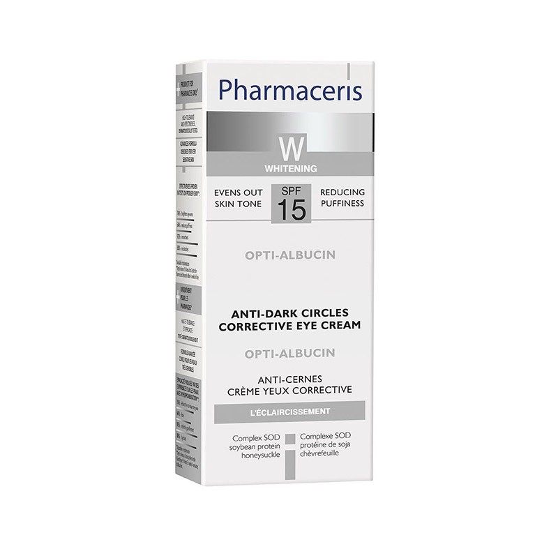 PHARMACERIS W Opti-Albucin SPF15 paakių kremas 15 ml