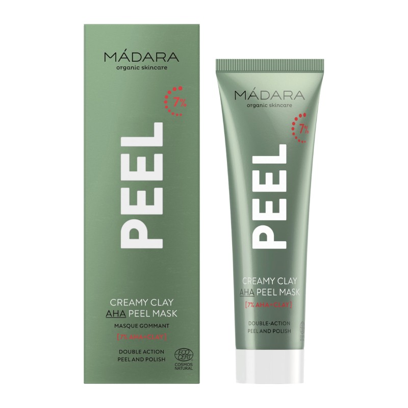 MADARA Peel Creamy Clay šveičiamoji veido kaukė 60 ml