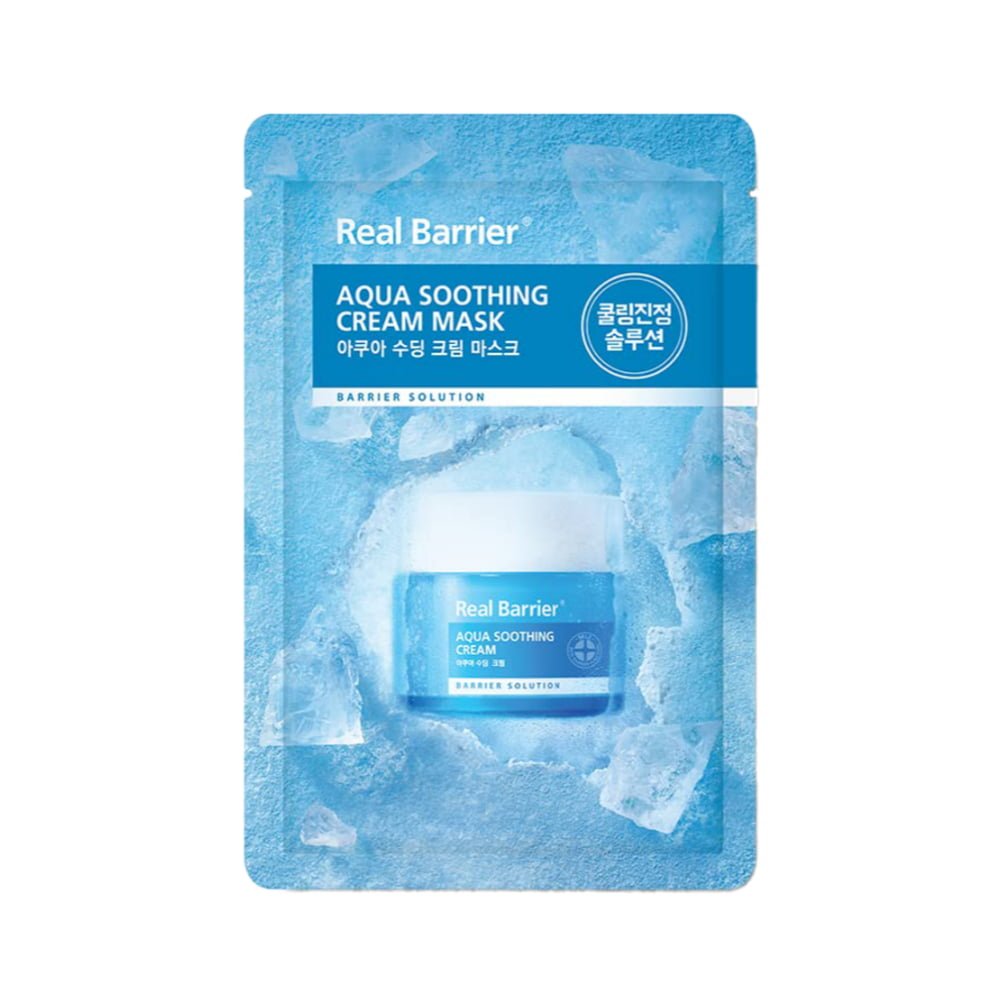 Real Barrier Aqua Soothing Cream Mask - Raminanti ir Drėkinanti Veido Kaukė