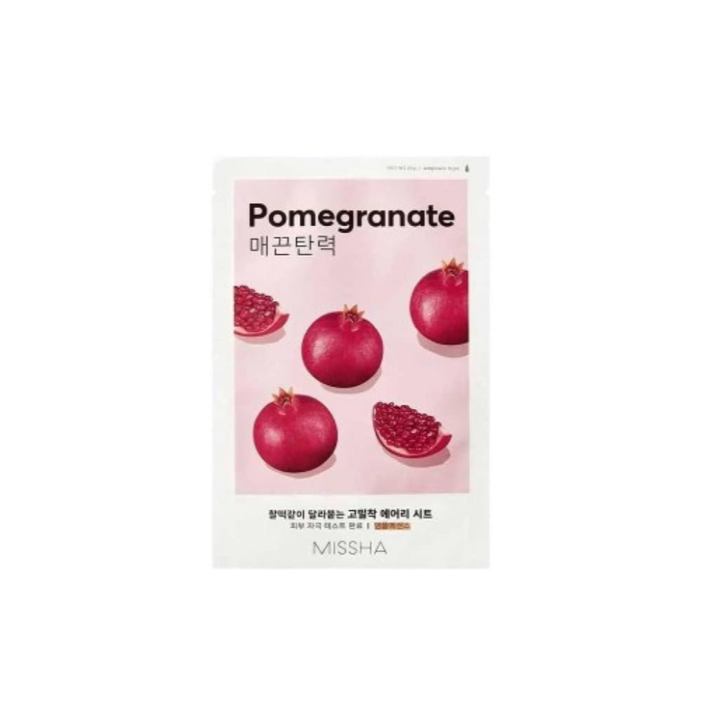 Missha Airy Fit Sheet Mask Pomegranate - Lakštinė Veido Kaukė Su Granatais