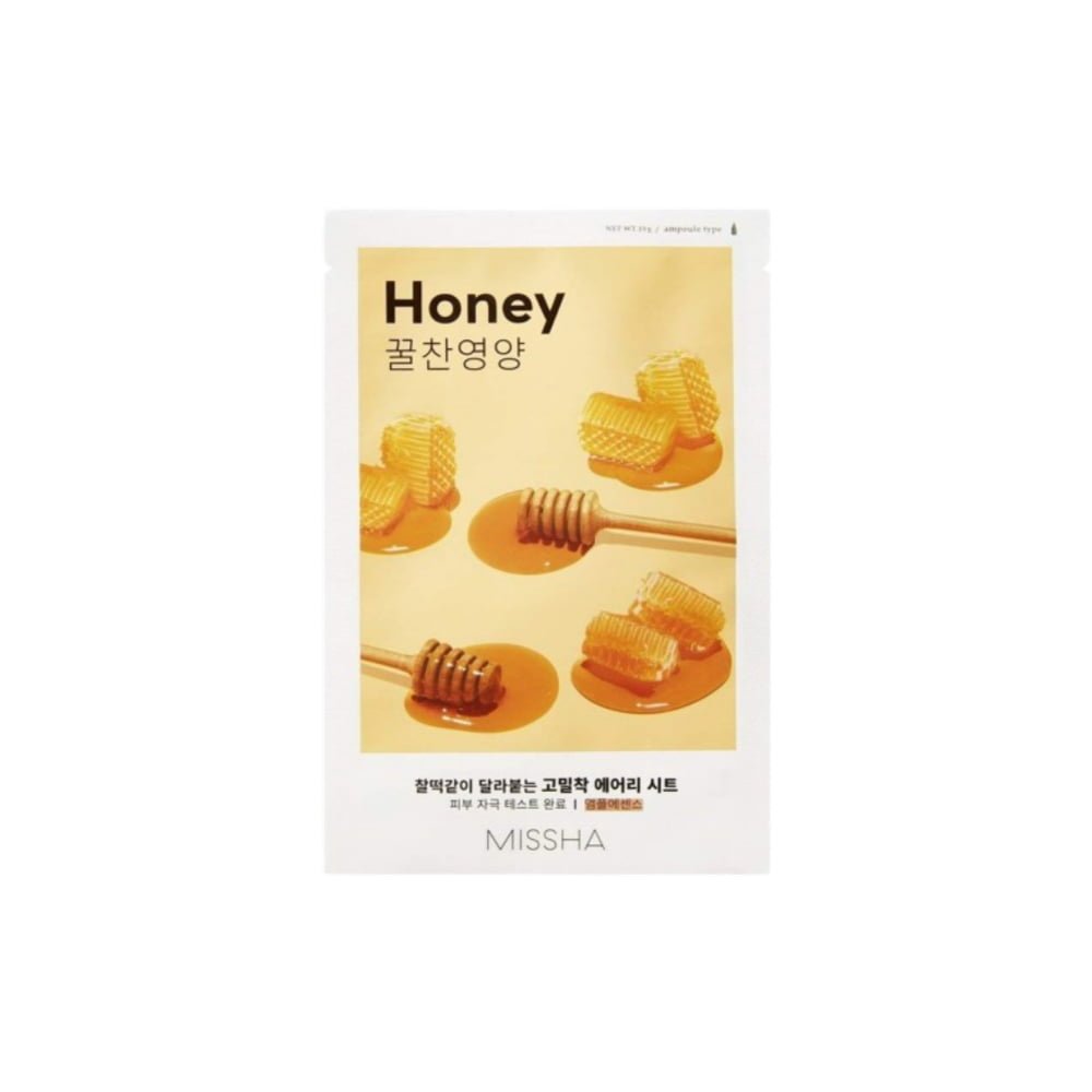 Missha Airy Fit Sheet Mask Honey - Lakštinė Veido Kaukė Su Medumi