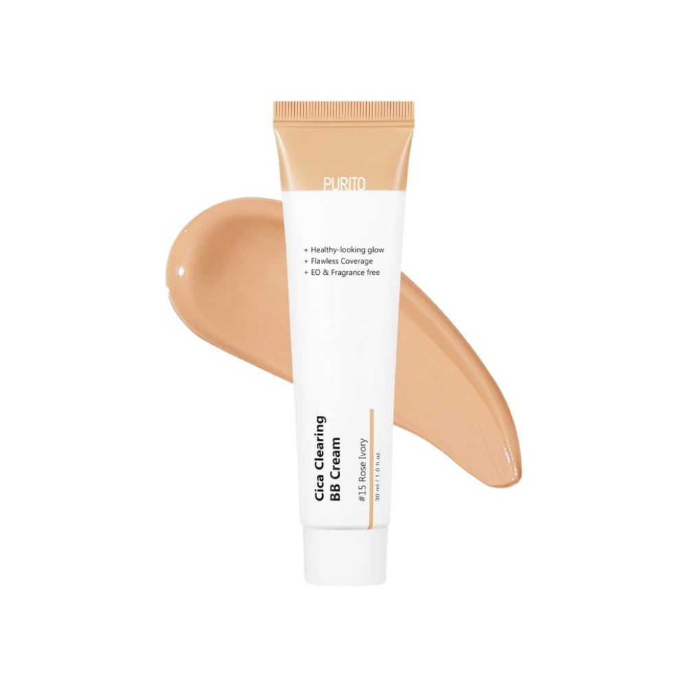 Purito Cica Clearing BB Cream 15 Rose Ivory - Veido Kremas Su Atspalviu