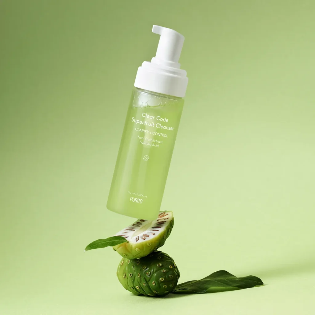 Purito Seoul Clear Code Superfruit Cleanser – švelniai valantis veido prausiklis su vaisių ekstraktais