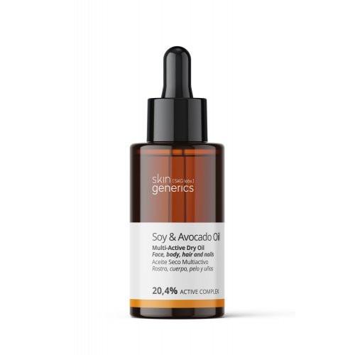 Skin Generics Soy & Avocado Multi-Active Dry Oil Daugiafunkcė odos priežIūros priemonė, 50ml