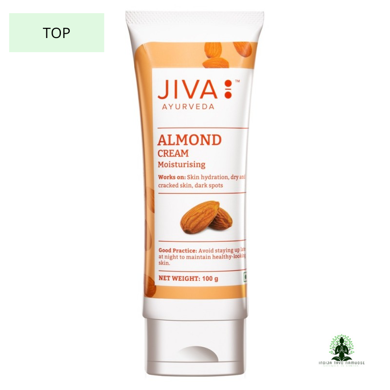 Drėkinantis veido kremas su migdolais Almond Jiva Ayurveda 100g