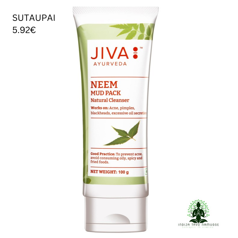 Kaukė veidui su moliu Neem Jiva Ayurveda 100g