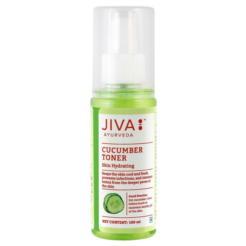 Drėkinantis tonikas veidui su agurkais Jiva Ayurveda Cucumber 100ml