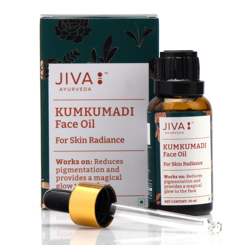 Prabangus aliejus veidui su šafranu Kumkumadi Jiva Ayurveda 30ml