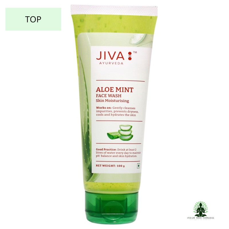 Drėkinantis Veido prausiklis Aloe Mint Jiva Ayurveda100g