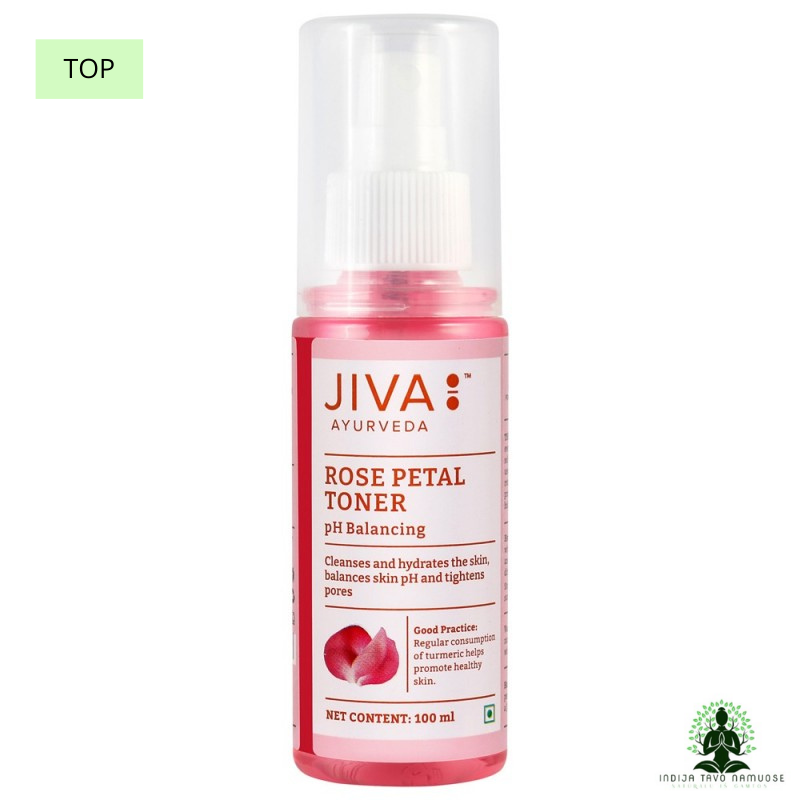 Rožių žiedlapių tonikas Jiva Ayurveda Rose water 100ml