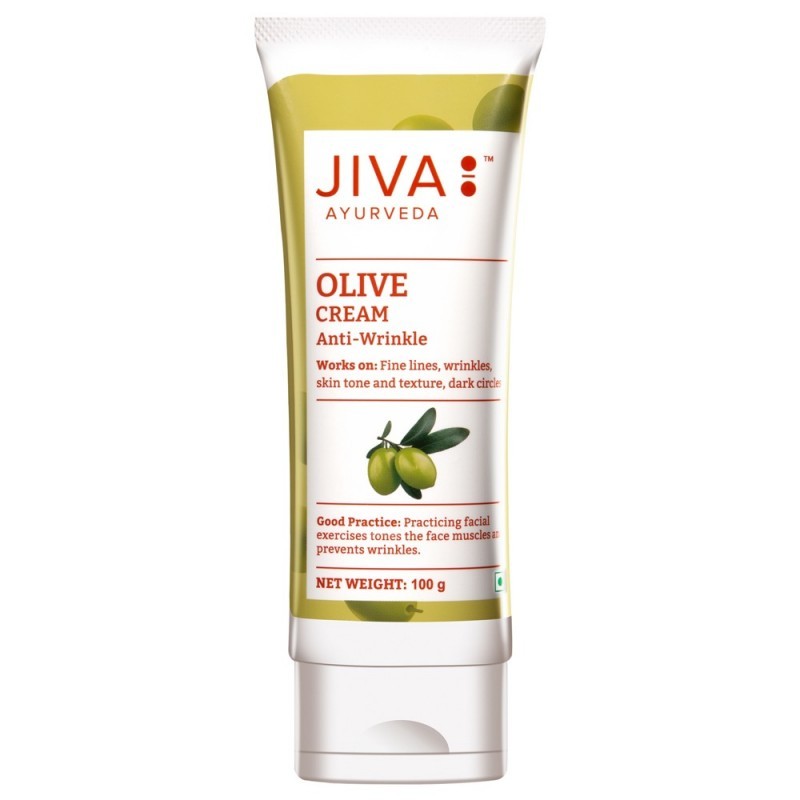 Priešraukšlinis alyvuogių veido kremas Olive Jiva Ayurveda 100g