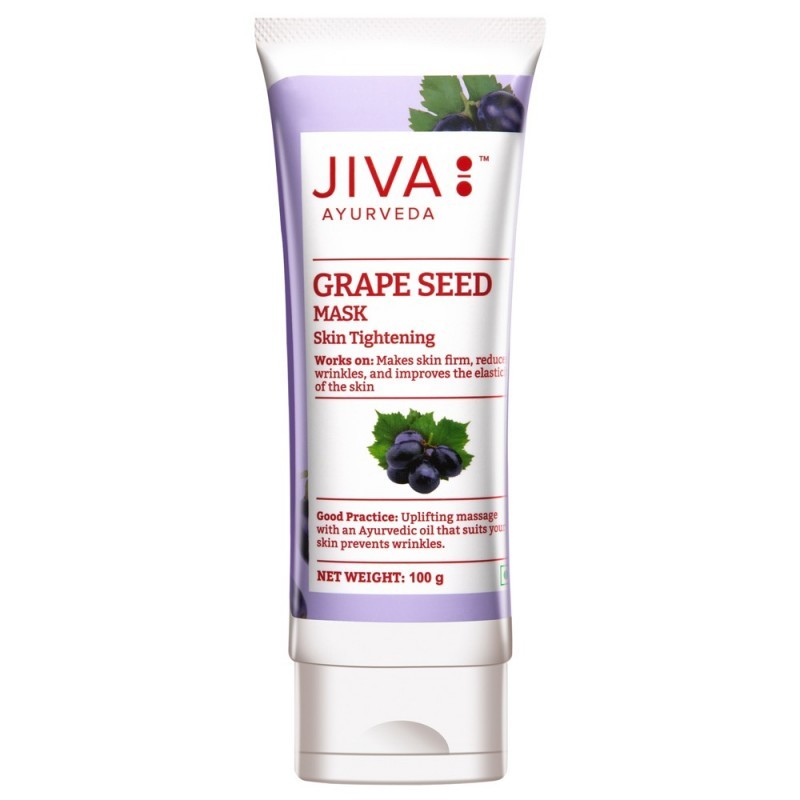 Stangrinanti veido kaukė su vynuogių kauliukų aliejumi Jiva Ayurveda Grape Seed 100g