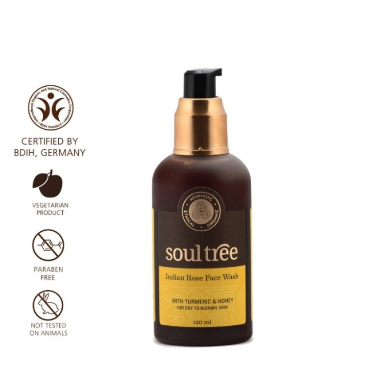 Indijos rožių veido prausiklis SoulTree 120ml