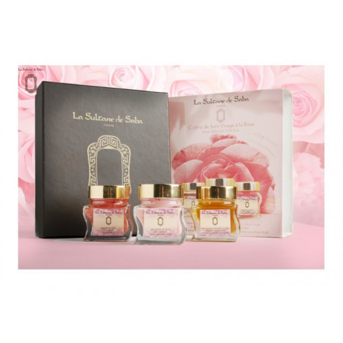 La Sultane De Saba Rose Skincare Gift Box Veido priežiūros priemonių rinkinys, 50ml+50ml+50ml