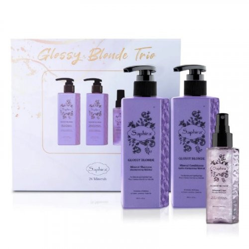 Saphira Glossy Blonde Trio Gift Set Plaukų priežiūros priemonių rinkinys