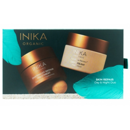 Inika Organic Skin Repair Day&Night Duo Veido priežiūros dovanų rinkinys, 2x50ml